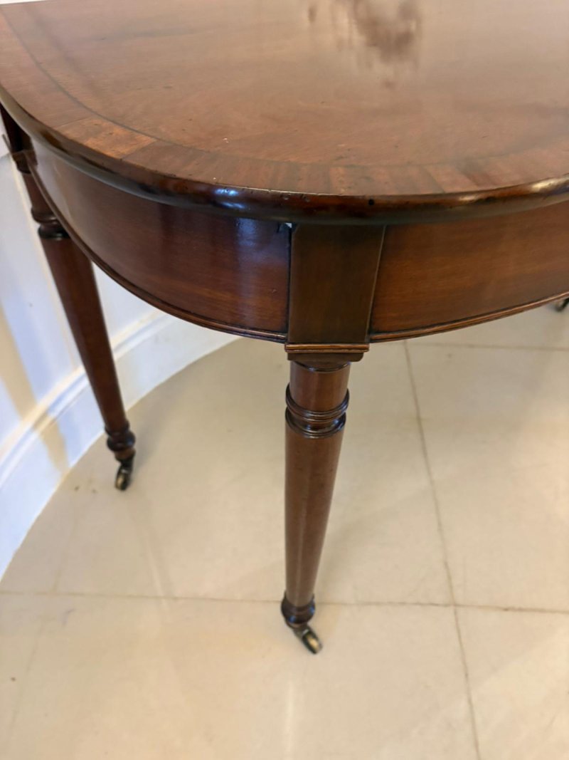 Antique George III Figured Mahogany Console Table - Image 4